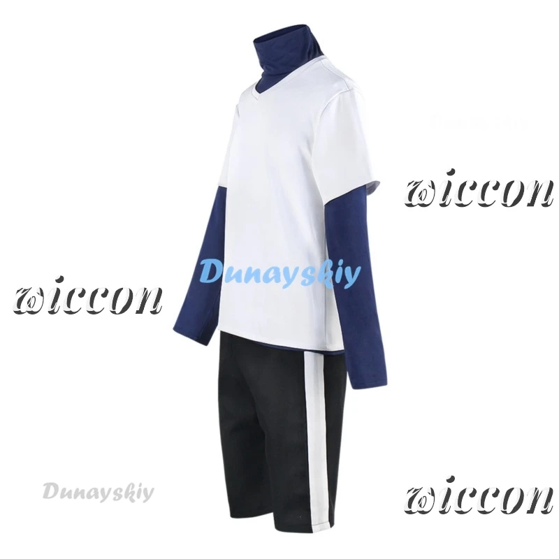 Killua Zoldyck Cosplay Costume × X Hantaa Kirua Zaoldyeck T shirt Full Set Wig Halloween Xmas New