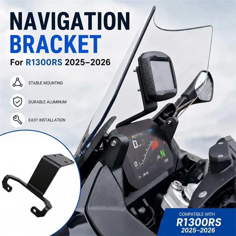 Top sale GPS Phone Holder Windshield Mount For Motorcycle For BMW R1300RS R 1300RS R1300 RS 2025 2026 Nav System Bracket