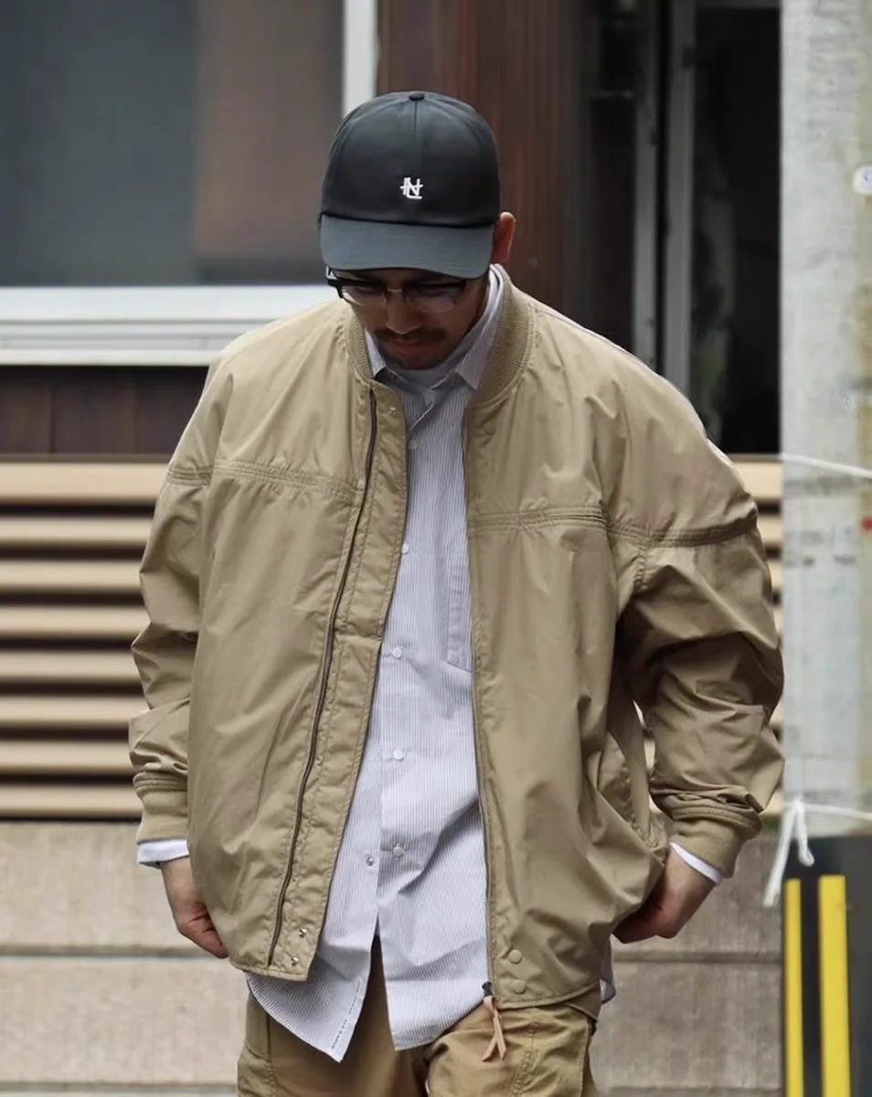 

Nanamica 24AW куртка ретро простая уличная японская бейсбольная куртка с воротником для мужчин Новое поступление