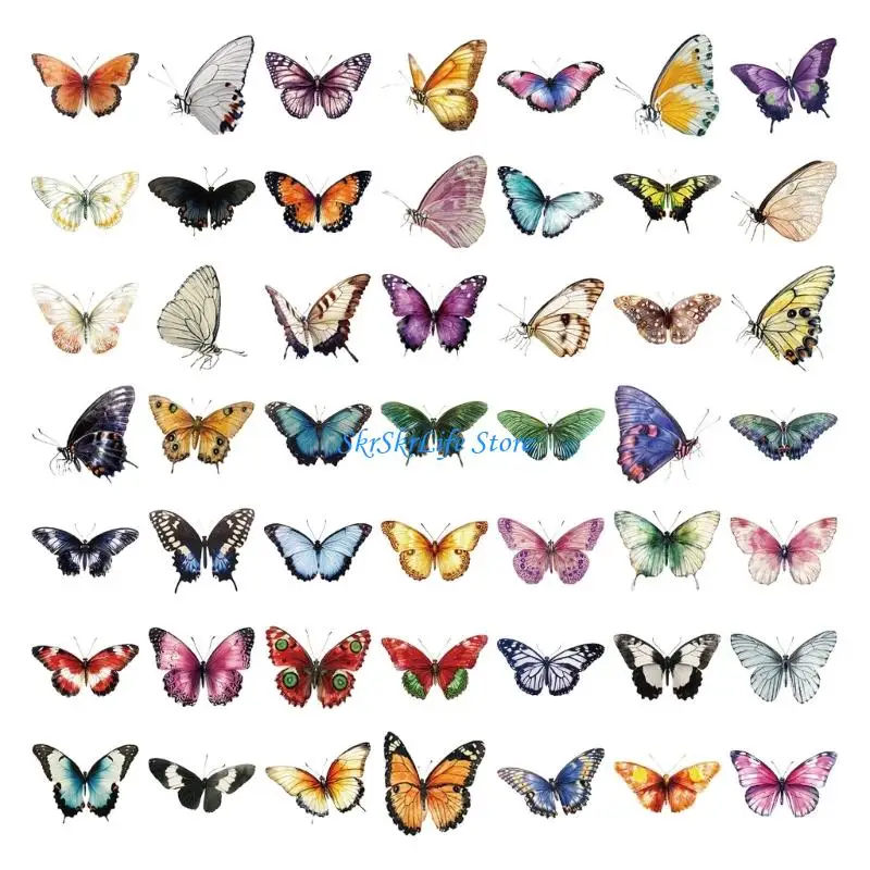 E65E Artistic Life Sticker, Scrapbooking Sticker Decorative Sticker Adhesive Sticker for Luggage Glass Planners Notebook