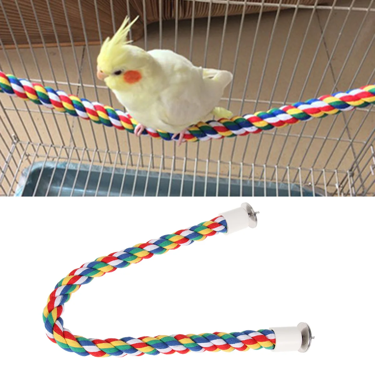 

Perch 1.8X55Cm Colorful Standing For Bird Standing Station Cage Exercise Chew Products Supplies Bird