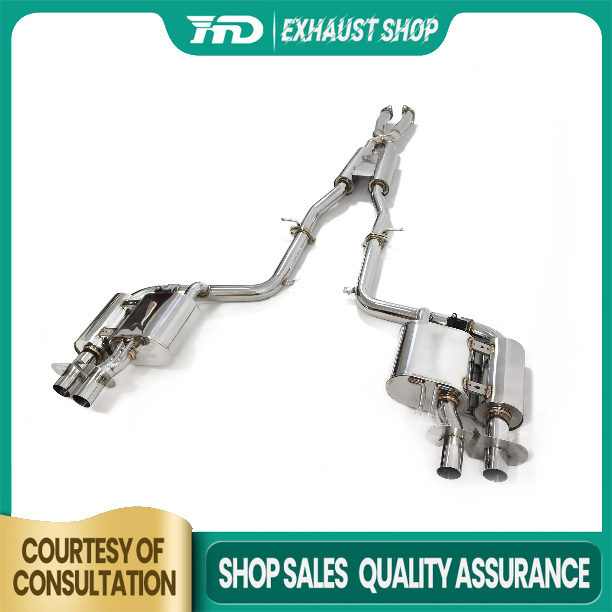 

SS304 Catback for KIA Stinger 3.3T Electronic valve Muffler Exhaust system Sounds good Easy installation High quality