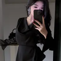 Silk Satin Basic Blouse Women Luxury Elegant Flare Long Sleeve Shirt Lady Bandage Tunic Top Korean Office Casual - Image 4
