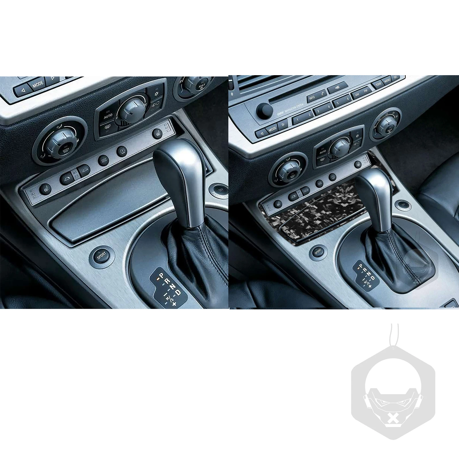For BMW Z4 E85 E86 2003-2008 Forged Carbon Fiber Central Seat Ventilation Ashtray Panel Cover Decorative Car Accessories Sticker - view 3