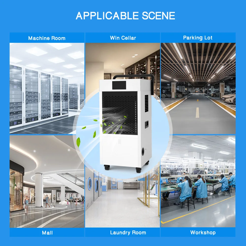 Desumidificadores Desumidificador industrial industrial comercial 138L Secador de ar profissional folha de metal