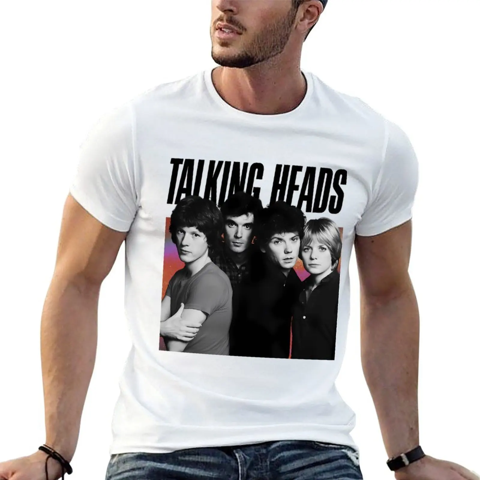 

Vintage Talking Heads T-Shirt t shirt for man 100 percent cotton man t shirt cotton high quality mens graphic t shirts T-shirt