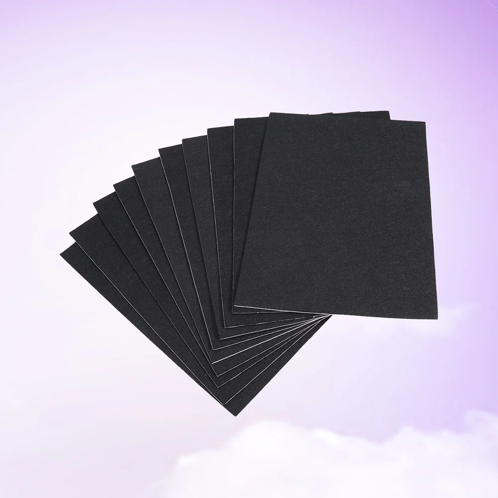 10 hojas de papel kraft en blanco, hojas de fieltro autoadhesivas multiusos para hacer manualidades (negro)