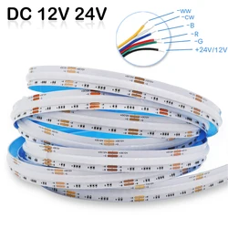 RGB RGBW RGBCCT COB LED Strip Light 12V 24V High Density 576 784 840LEDs/m Flexible COB LED Tape Dimmable FOB Linear Ribbon