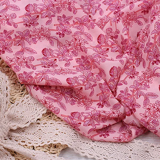 

Pink Impermeable Cool Poplar Yarn Chiffon Dress Shirt Imitated Scarves Fabric