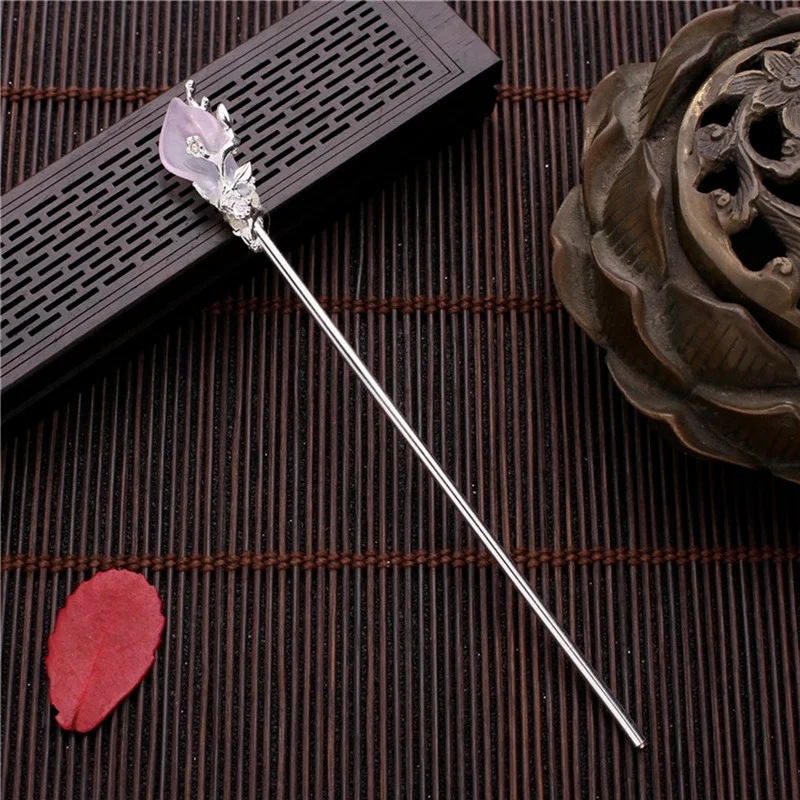 2022 New Vintage Chinese Style Hair Stick Women Metal Glaze Hair Pins Hair Fork Hair Chopsticks Hairpin Jewelry Hair Clip