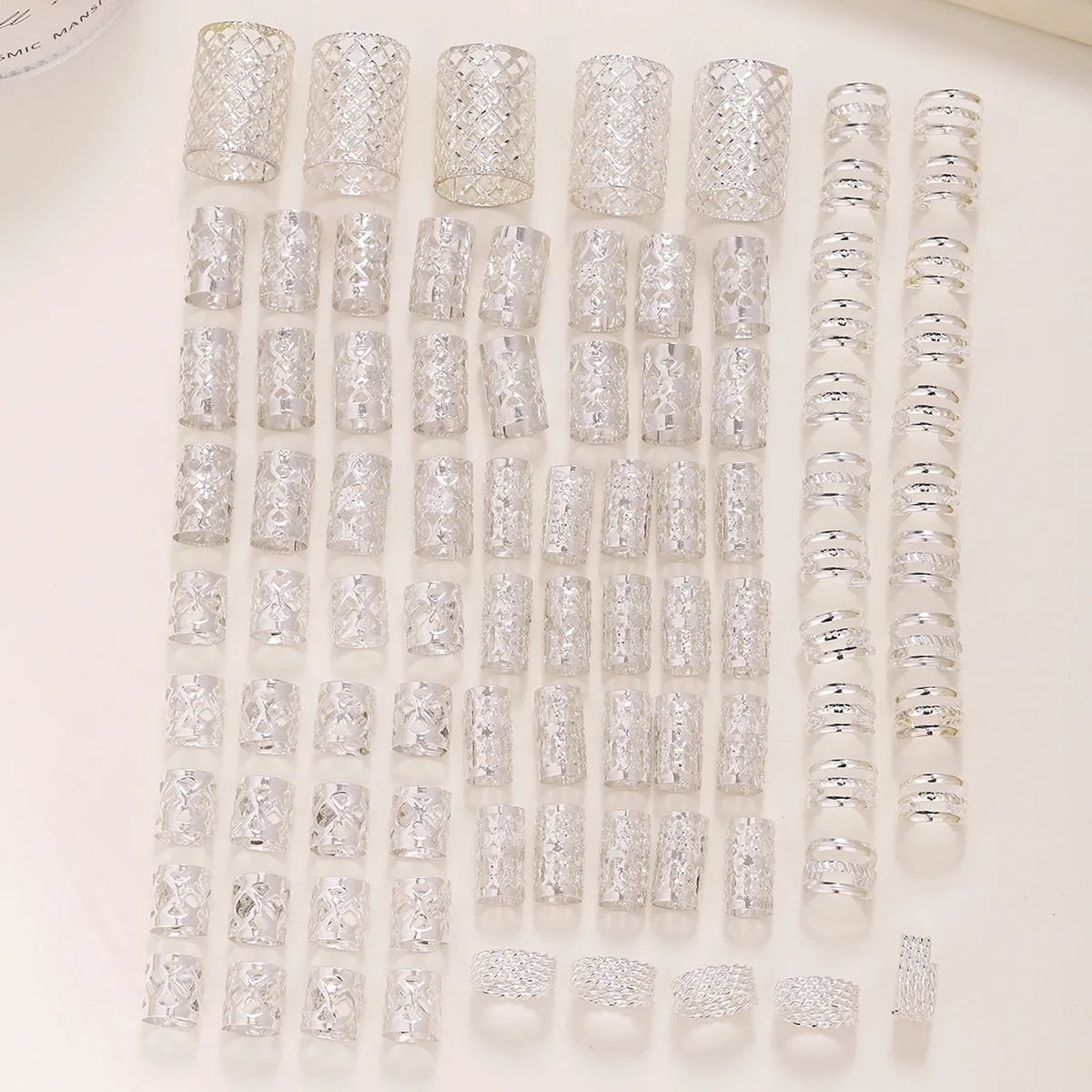 90 Stück goldene Dreadlock-Locs-Haarschmuck für Zöpfe, Haarschmuck für Zöpfe, Haarringe für Frauen und Mädchen, verstellbare Manschetten – Detail 7