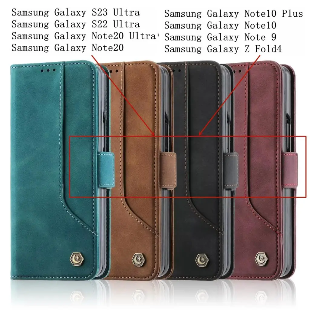 

2023 Leather Case For Samsung Galaxt S21 S20 FE S22 Ultra 5G S10 Plus A13 A53 A33 A32 A52 A51 A12 A42 A22 Magnetic Flip Wallet C