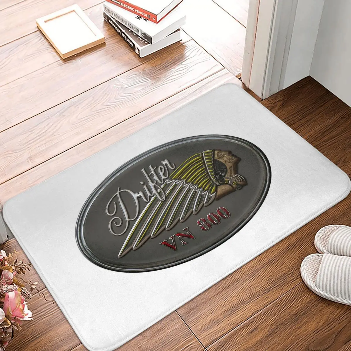 Plaque Drifter Vulcan VN 800 Motorcycle Non-slip Doormat Floor Mat Carpet Rug for Kitchen Entrance Home Bathroom Footpad Mats