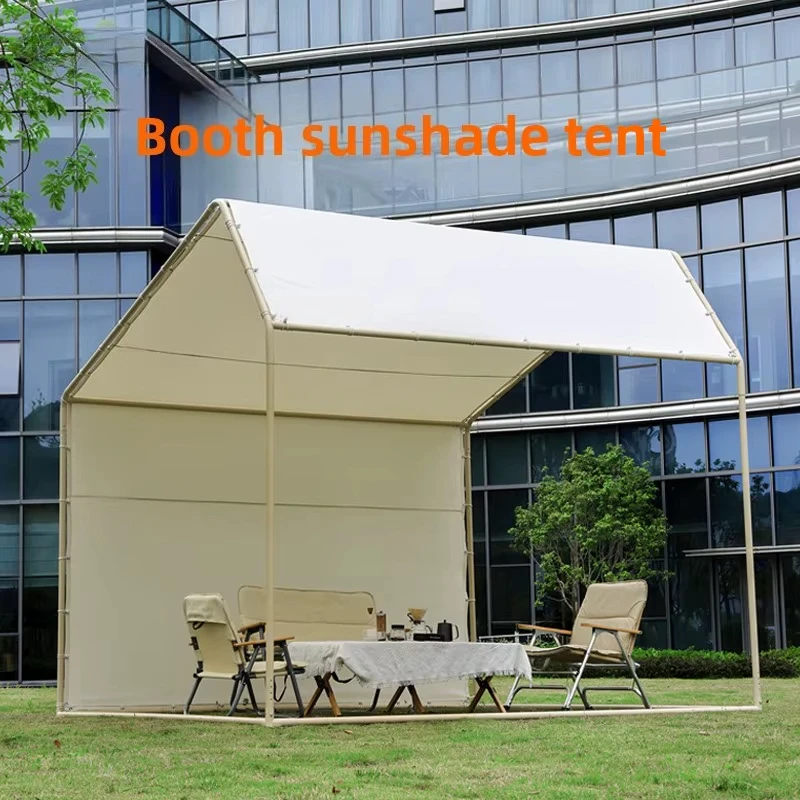 Steel Frame Outdoor Tilted-Roof Pop-Up Market Tent Sunshade Rainproof Simple Canopy Commercial Advertising Event Marquee