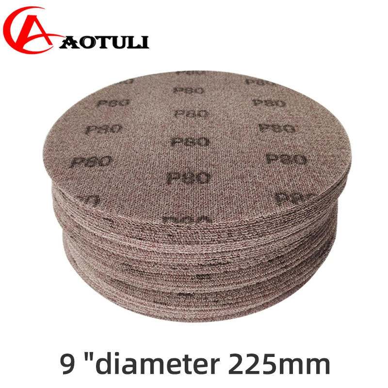 

Mesh Sandpaper Sanding disc Wall Sanding 9 "225 Mm Alumina Dust-free Anti-stick Abrasive Sandpaper Mesh Disk 80-320