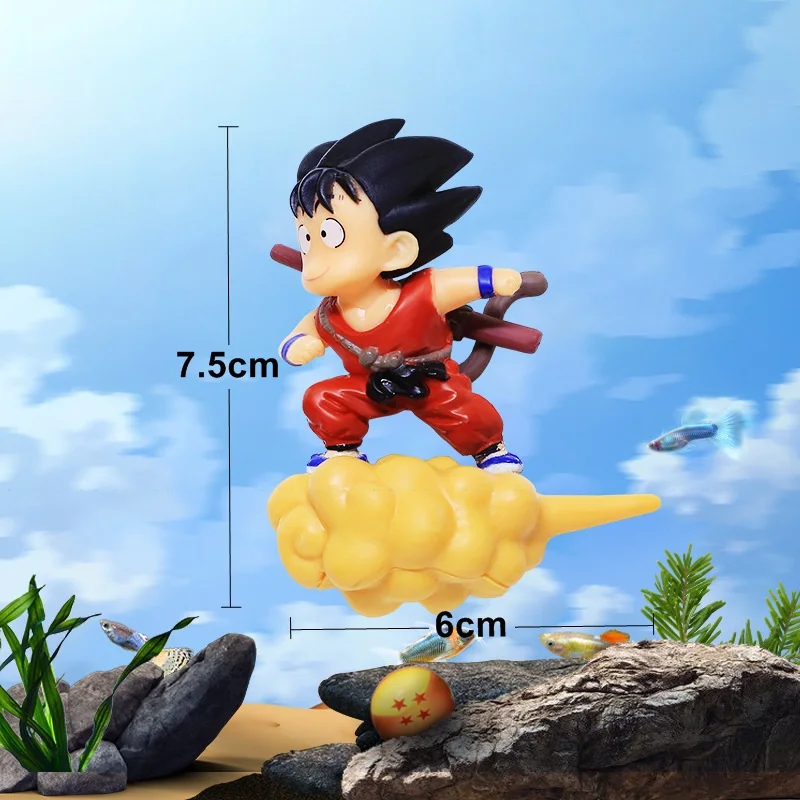 Cute Floating Aquarium Decoration Wukong Diver Magic Fairy Moon Animal Figure Cartoon Fish Tank Ornament