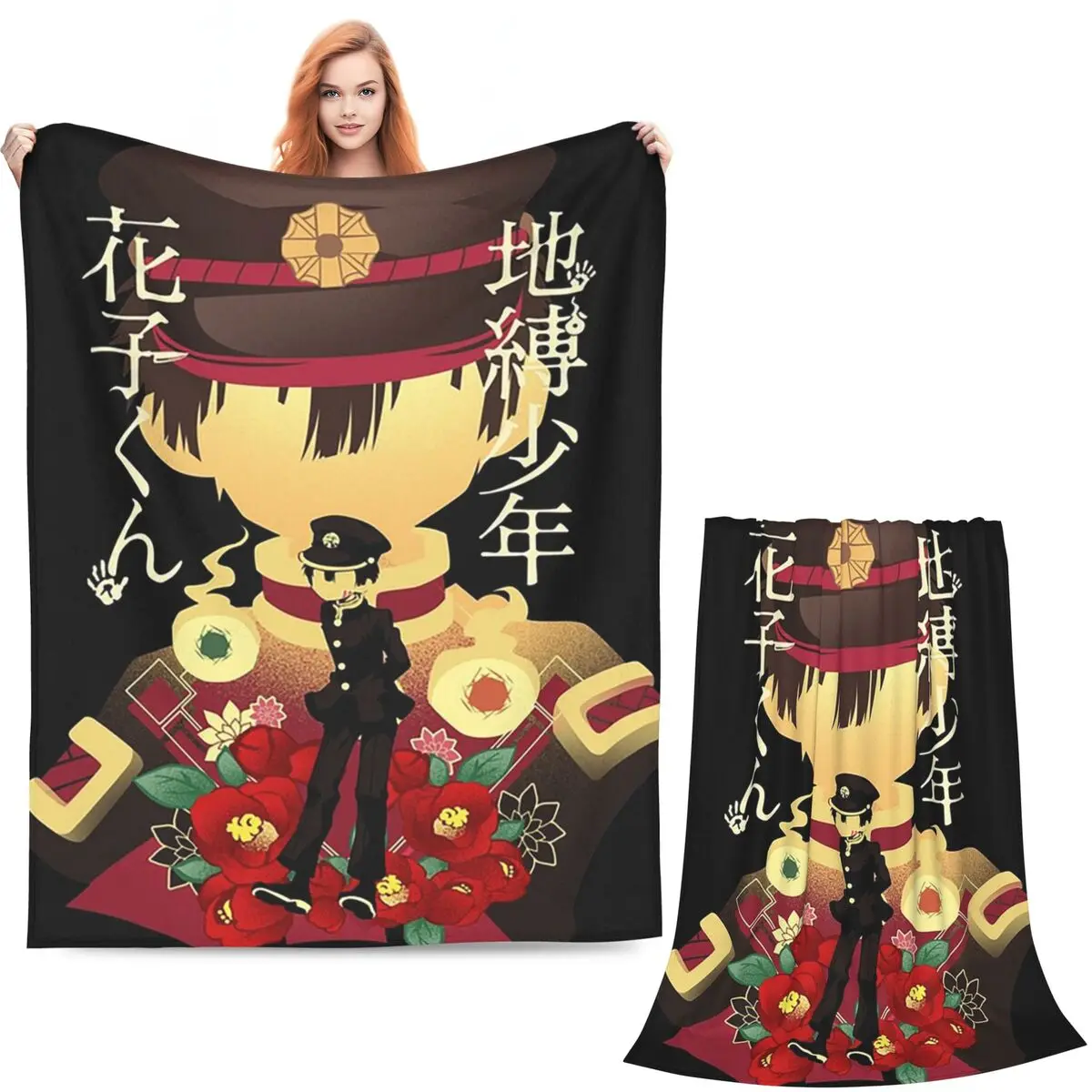 Toilet Bound Hanako Kun Anime Blanket Soft Warm Flannel Throw Blanket Plush for Bed Living room Picnic Travel Home Couch