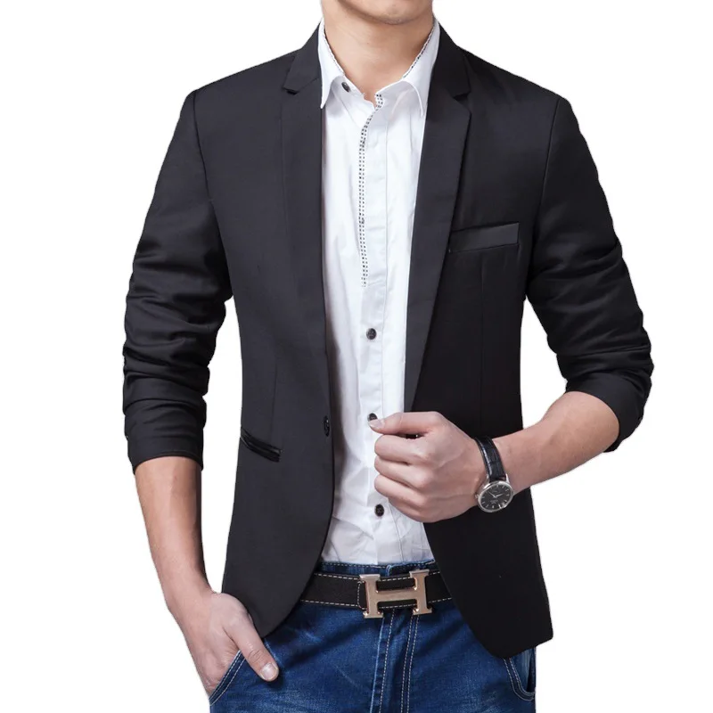 Terno casual masculino de comércio exterior, jaqueta pequena, estilo fino, roupas jovens, coreano, por atacado