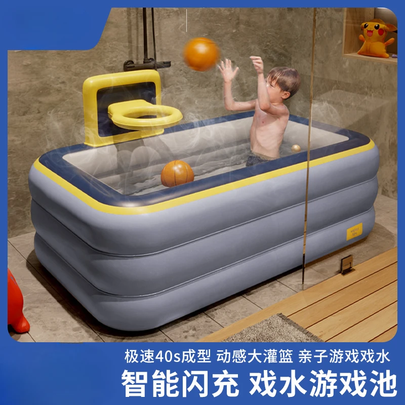 Inflatable Swimming Pool Household Pool Family Foldable Swimming Bucket Bathing Pool Children