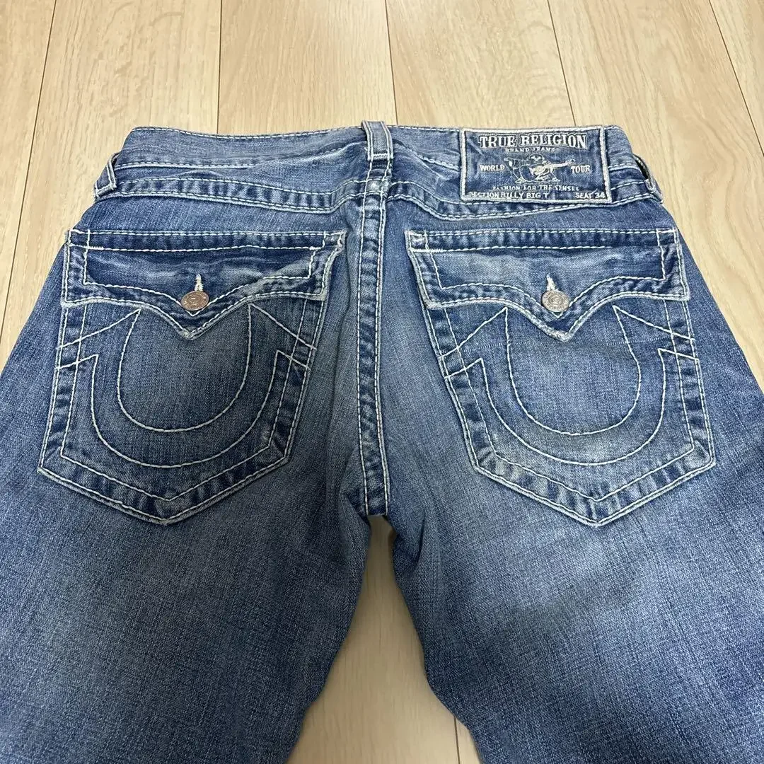 

Vintage Pocket Buddha Jeans Y2K Men Women Embroidery Denim Patch Blue Baggy Jeans High Waist Slim Flared Trouser Men Clothing