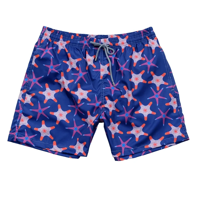 Hoge Kwaliteit Boardshort Waterdichte Sneldrogende Zwembroek Stretchy Heren Strand Shorts Zeeleven Vis Print Paris 2024