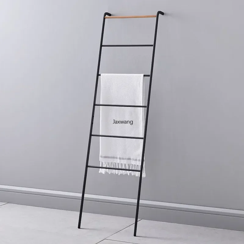 Modern Metal Hangers Personality Clothes Rack Bathroom Floor Hanger Bedroom Wall Mounted Ladder Coat Racks Scarf Holder
