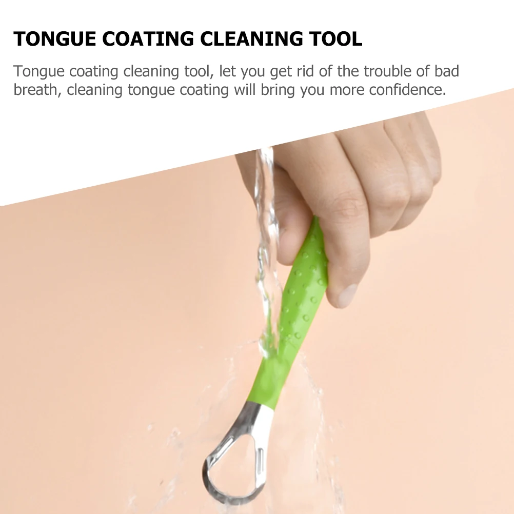 Raspador de lengua para adultos, herramienta limpiadora de recubrimiento de lengua de Metal y acero inoxidable, raspador de limpieza de aliento fresco, 3 uds.