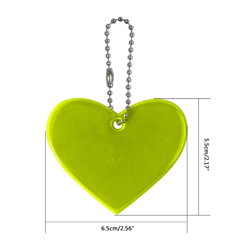 Child Safety Reflectors Keyrings Stylish Reflective Heart Gear Backpacks Strollers Jackets Safe Reflector Keychain