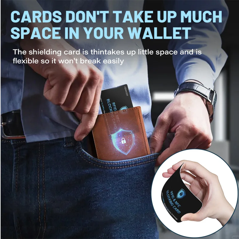 بطاقات حجب RFID بدون تلامس NFC بطاقة الخصم الائتمان جواز السفر حامي مانع مجموعة تصميم ذكي مضاد للسرقة