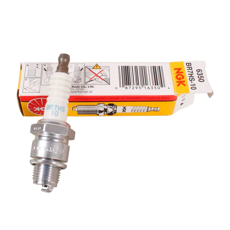 1Pcs NGK Motorcycle Spark Plug BR7HS-10 6350 for PEUGEOT TKR VIVACITY YAMAHA SOLO APRILIA KTM MALAGUTI MBK MZ W22FSR BR7HS