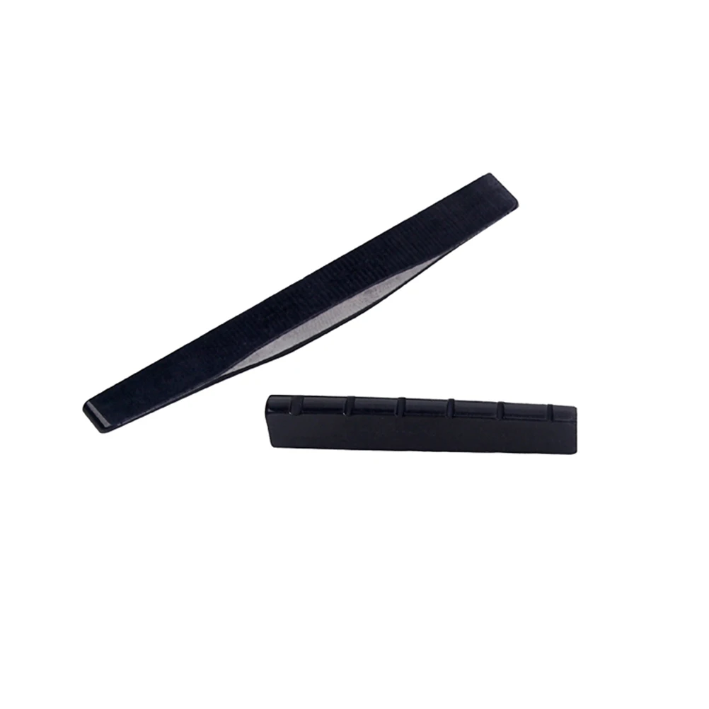 

2Pcs Camel Bone Guitar Bridge Saddle Nut Gl905 Black Excellent Durability High Grade Material for Folk Acoustic Electric Guitar