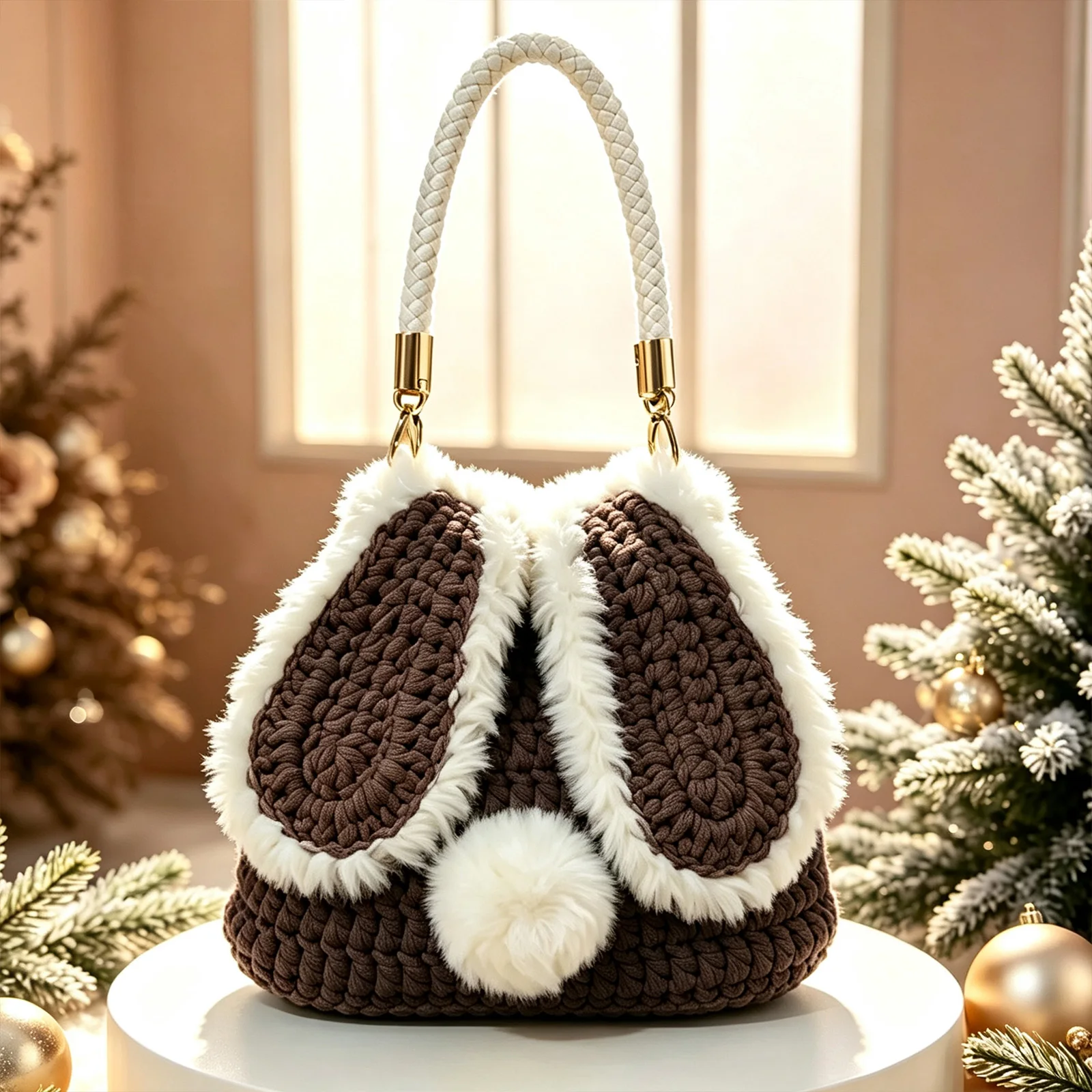 Women's Handbag with Large Capacity, Cute Bunny Ear Bag, Perfect as a Birthday Gift
