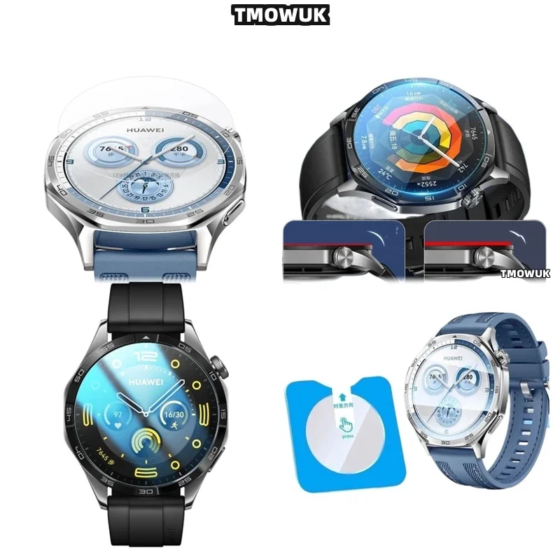 For Huawei Watch GT5 GT4 GT3 GT2 Pro GT - Anti-Scratch Tempered Glass, Privacy Anti-Spy Protector, Easy Peel Adhesive Kit (46/41
