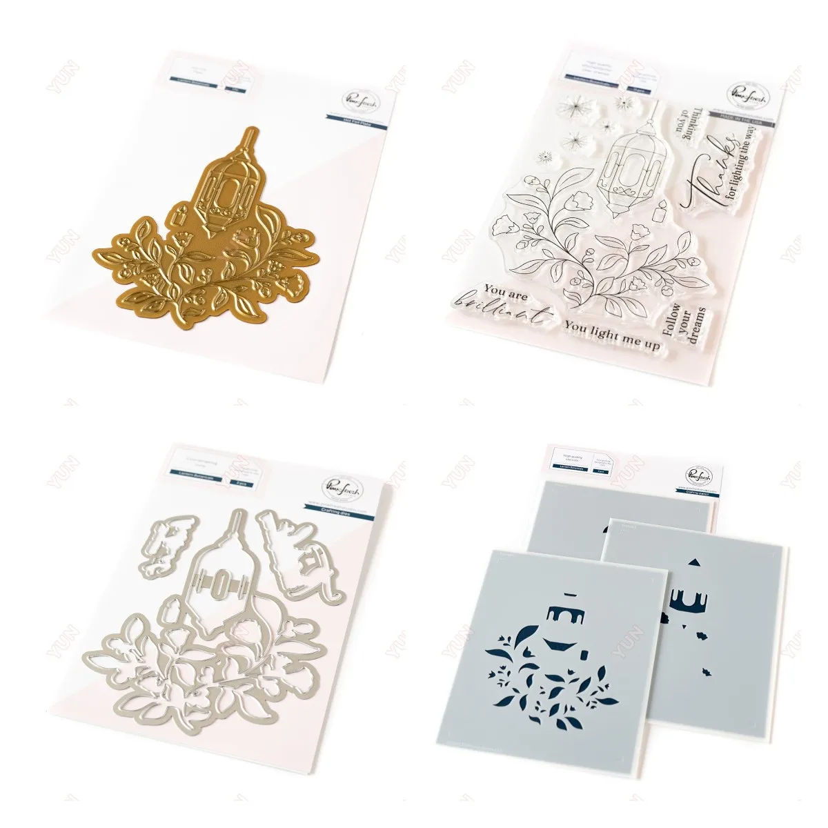 

Lantern Botanicals Clear stamps metal cutting dies stencil hot foil DIY scrapbooking card paper handmade greeting Card New 2024