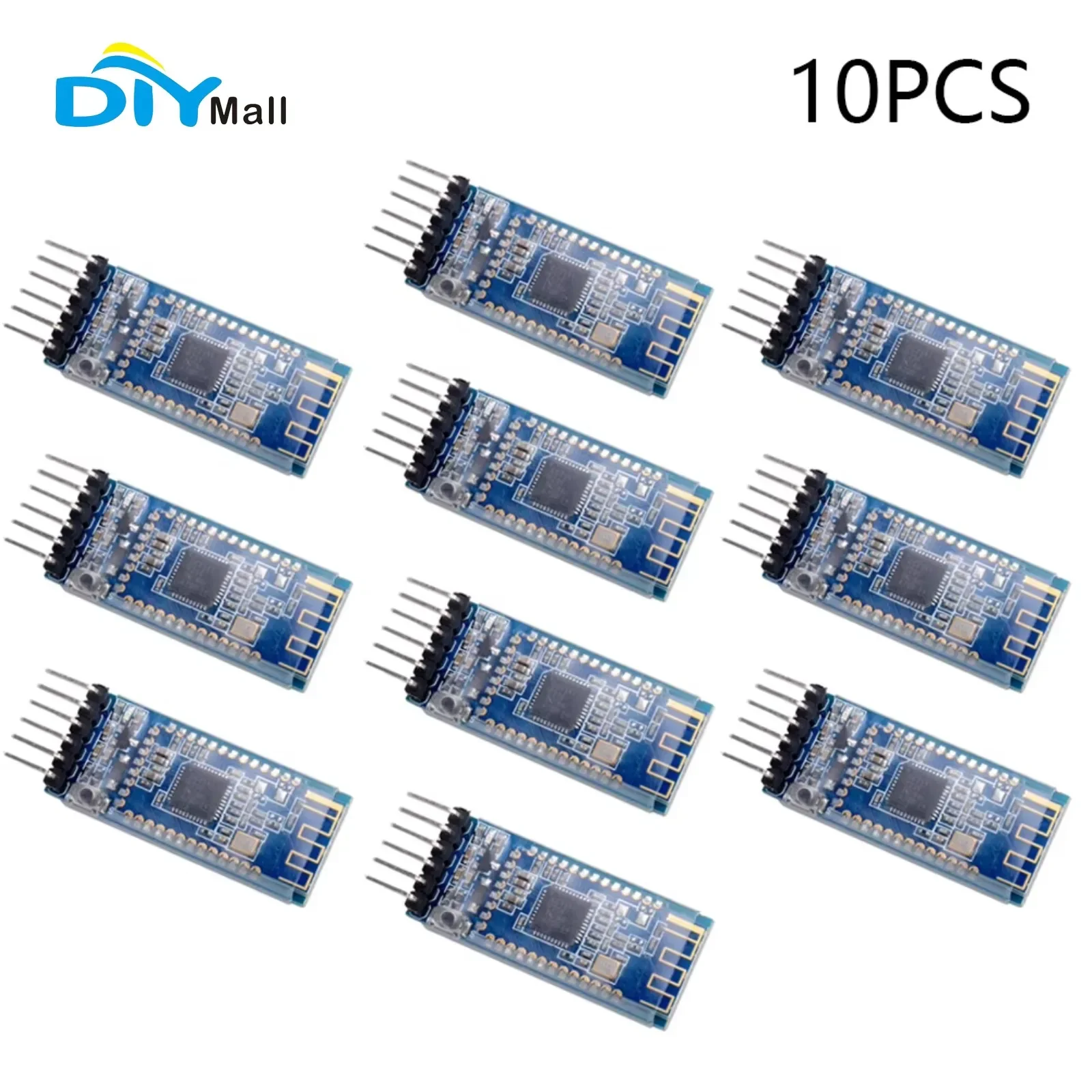 AT-09 BLE 4.0 Bluetooth Module for Arduino Compatible with Android 4.3+ iOS 6+, 2.4G 3.6-6V CC2541 Chip, 100m Range (Pack of 10)