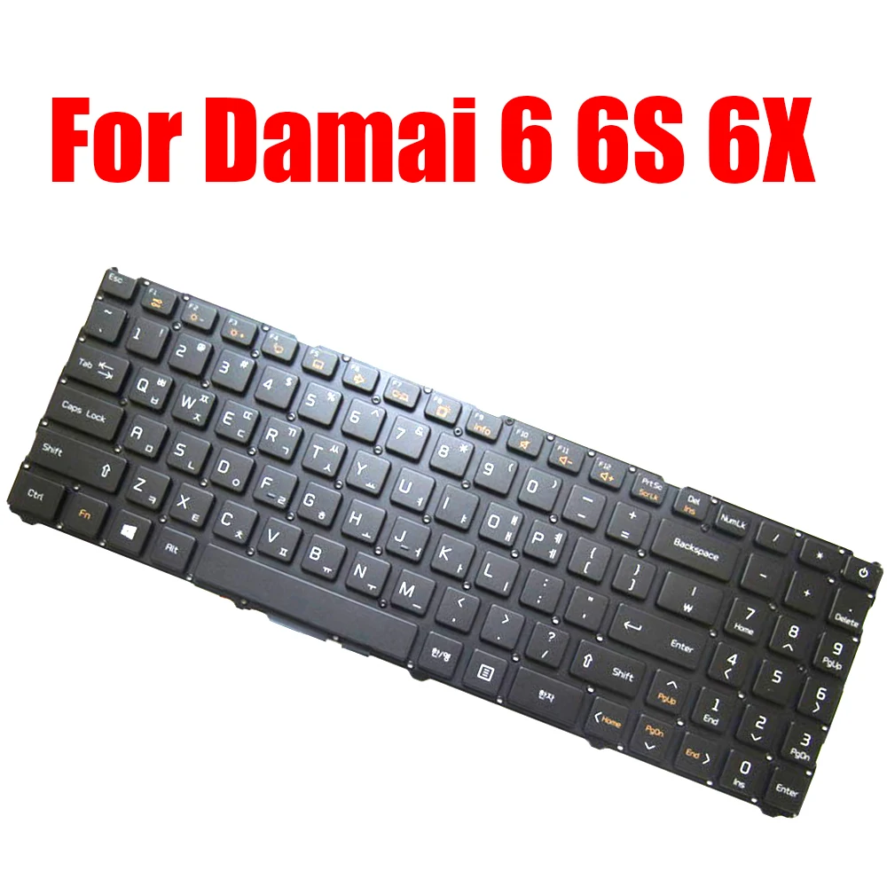 

Корейская клавиатура для ноутбука KR для MaiBen для Damai 6 6S 6X, черная с подсветкой