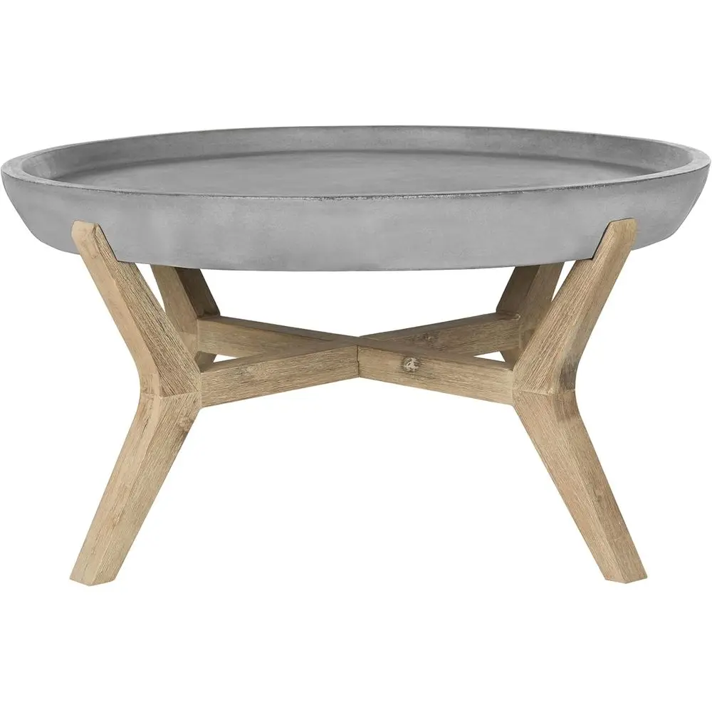 

Outdoor Collection Wynn ern Concrete Round 18.1-inch Coee Table