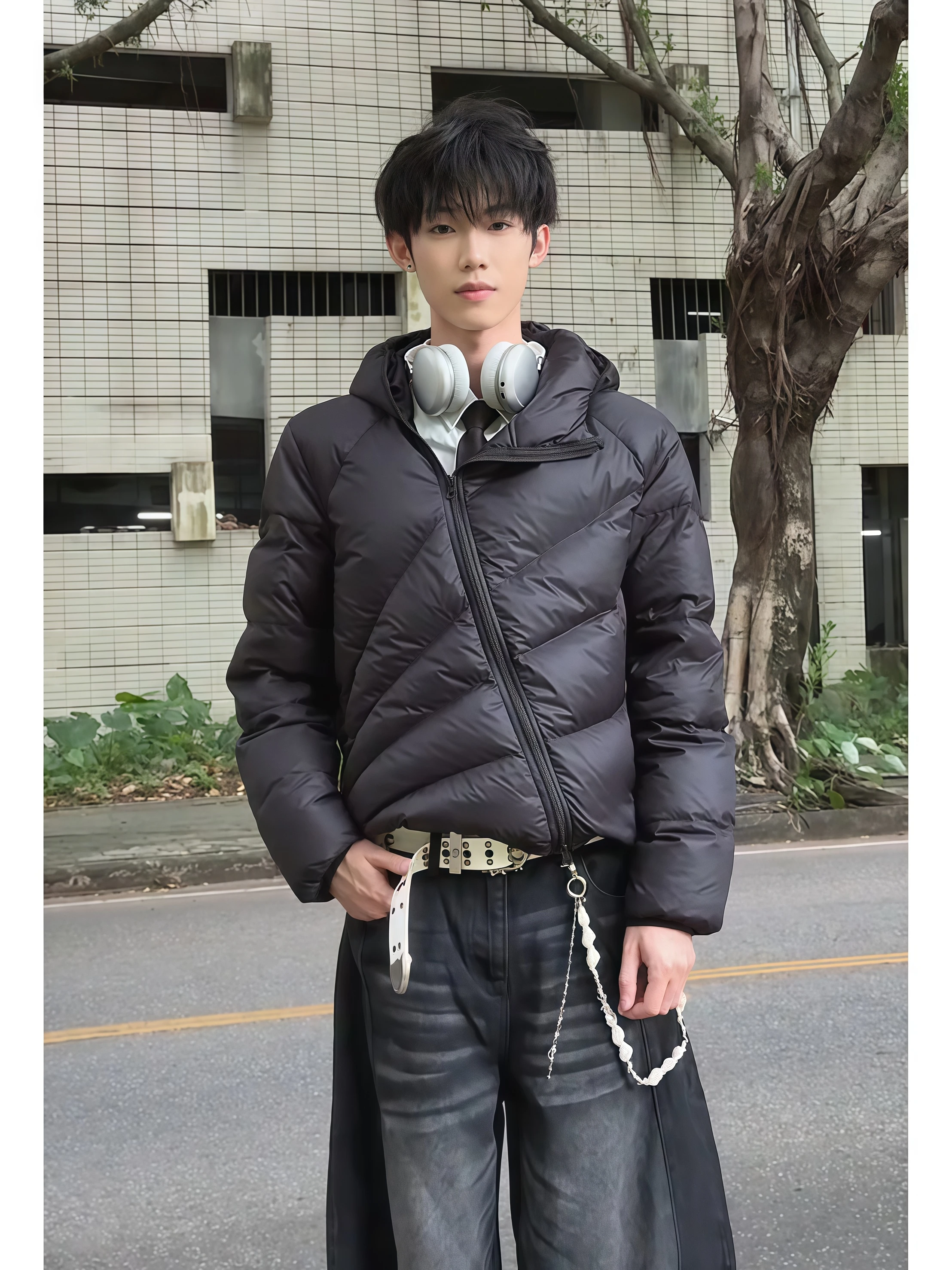 

Мужская зимняя утепленная куртка Bla с капюшоном, хлопковая, с дизайнерским акцентом на тепло и защиту от холода, из полиэфирного волокна, с длинными рукавами