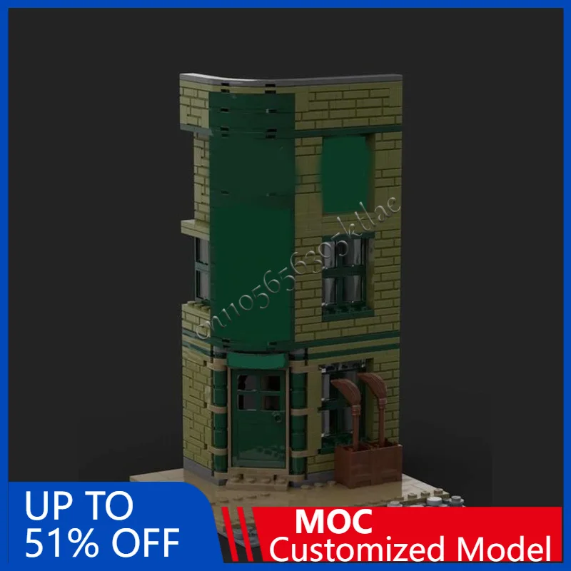 

351 PCS Construction Diagon Alley 75978 Extension Broomstix MOC Customize Modular Building Block Model DIY Holiday Toy Gifts