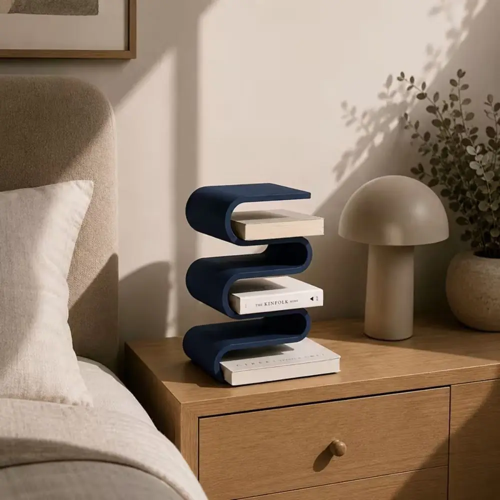 Home Decor 3D Printed Vertical Book Holder Creative Multi-layer Book Shelf Minimalist Modern Desktop Book Organizer Office