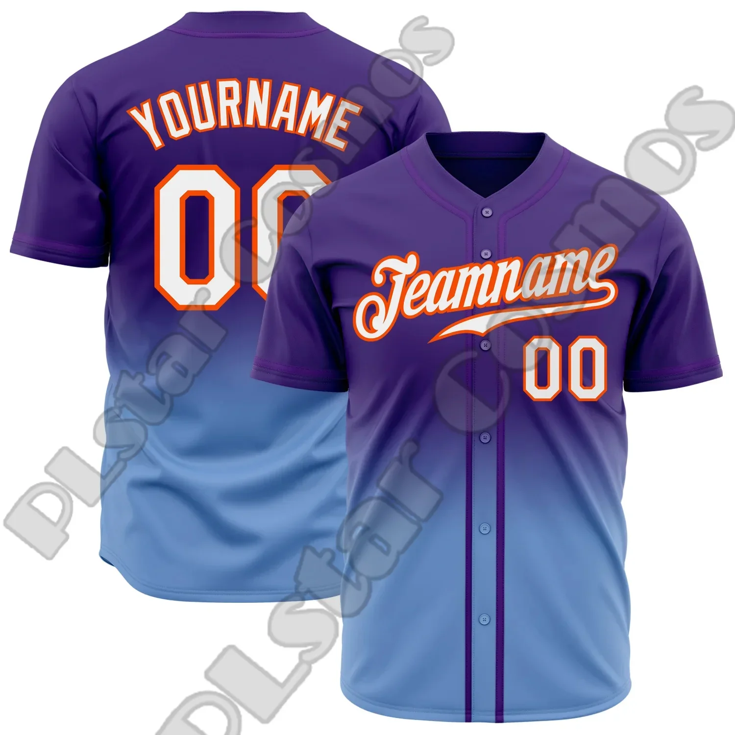 

Custom Name Team Player Logo Sportswear Streetwear Colorful Retro 3DPrint Summer Casual Harajuku Funny Baseball Shirts Jersey 14