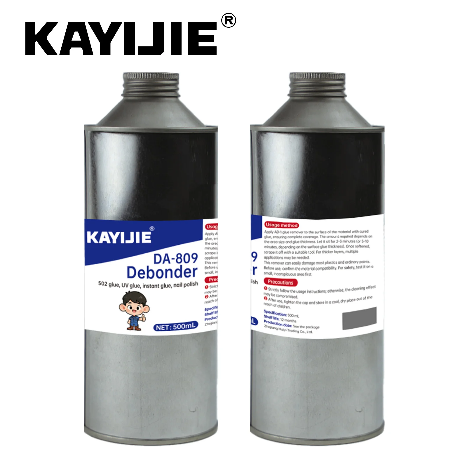 kayijie-DA-809-Nail Glue Remover, Debonder for Nail Tips, 502/Super Glue & Clothing Adhesive