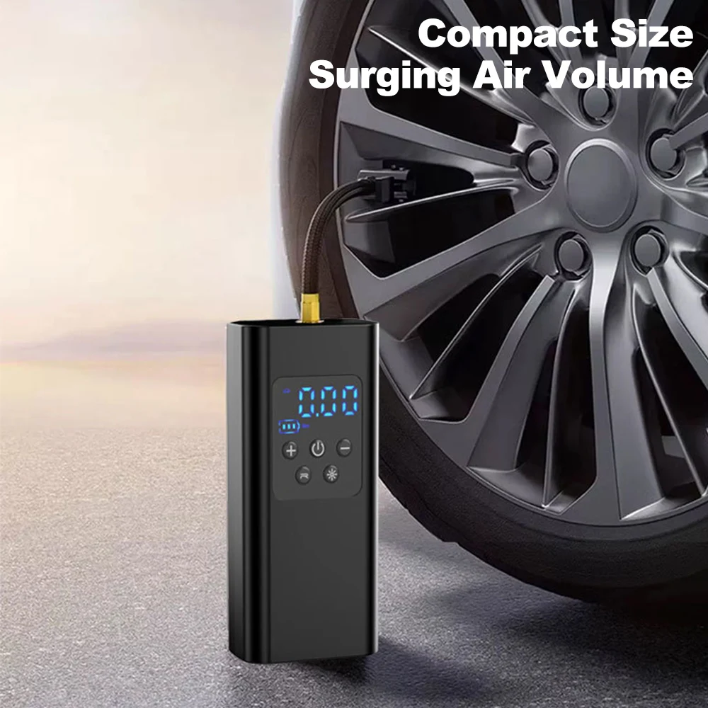 

Насос для шин портативный воздушный компрессор 4000 мАч и фунт-силы/кв. Дюйм воздушный насос для автомобильных шин насос для шин с реальной яркостью для автомобильного двигателя велосипеда