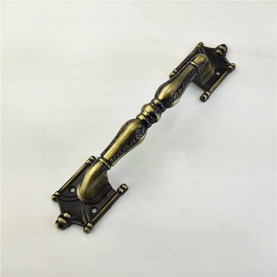 Retro Bronze Gate Handle 235mm Bedroom Restaurant Bathroom Furniture Outdoor Garage Wood Door Room Hardware Pull