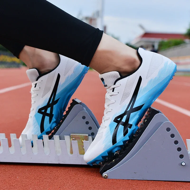 Men's Athletic Shoe Brand Race Sneakers Big Size 46 Track Spikes Shoes for Men Women High Quality Professional Running Shoes Man