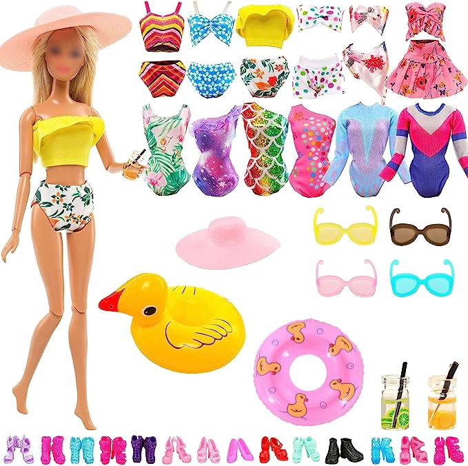 Various Set Doll Clothes Swimsuits Bikini Accessories for 30cm 11.8inch Doll Shoes Boots Skateboard For 1/6BJD Doll Accessories
