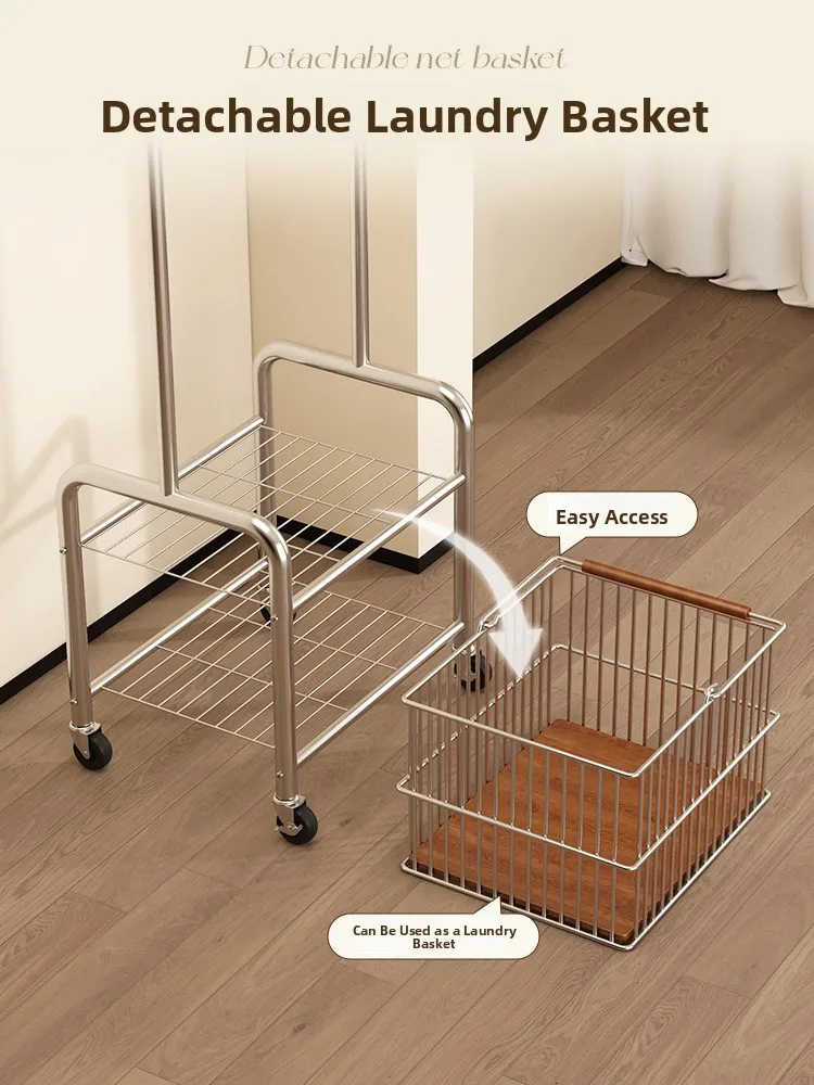 

Portable Moving Free-standing Clothes Drng Ra with Handle Dir Laundry Basket Home Use Bedroom Clothes Drng Storage elf