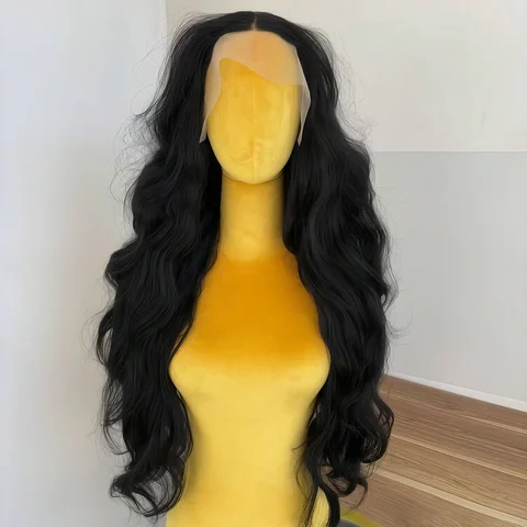Elegant Women's Wig, Natural Black Wavy Long Curly Synthetic Wig Costumes, Wigs for Cosplay, Parties, Stage Performances