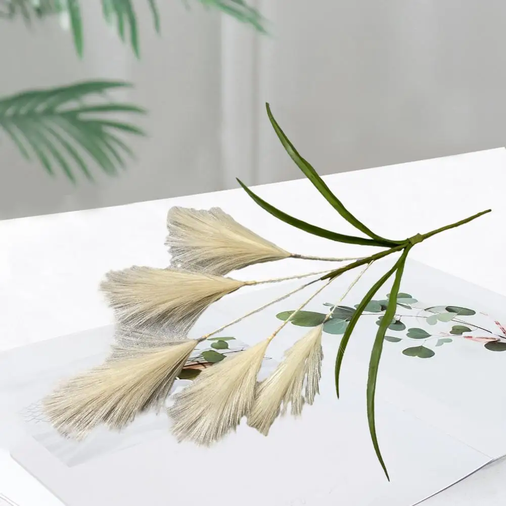 Bohemian Style Artificial Flowers Realistic Pampas Grass Bouquets Bohemian Style Fluffy Faux Arrangements for Wedding for Flower