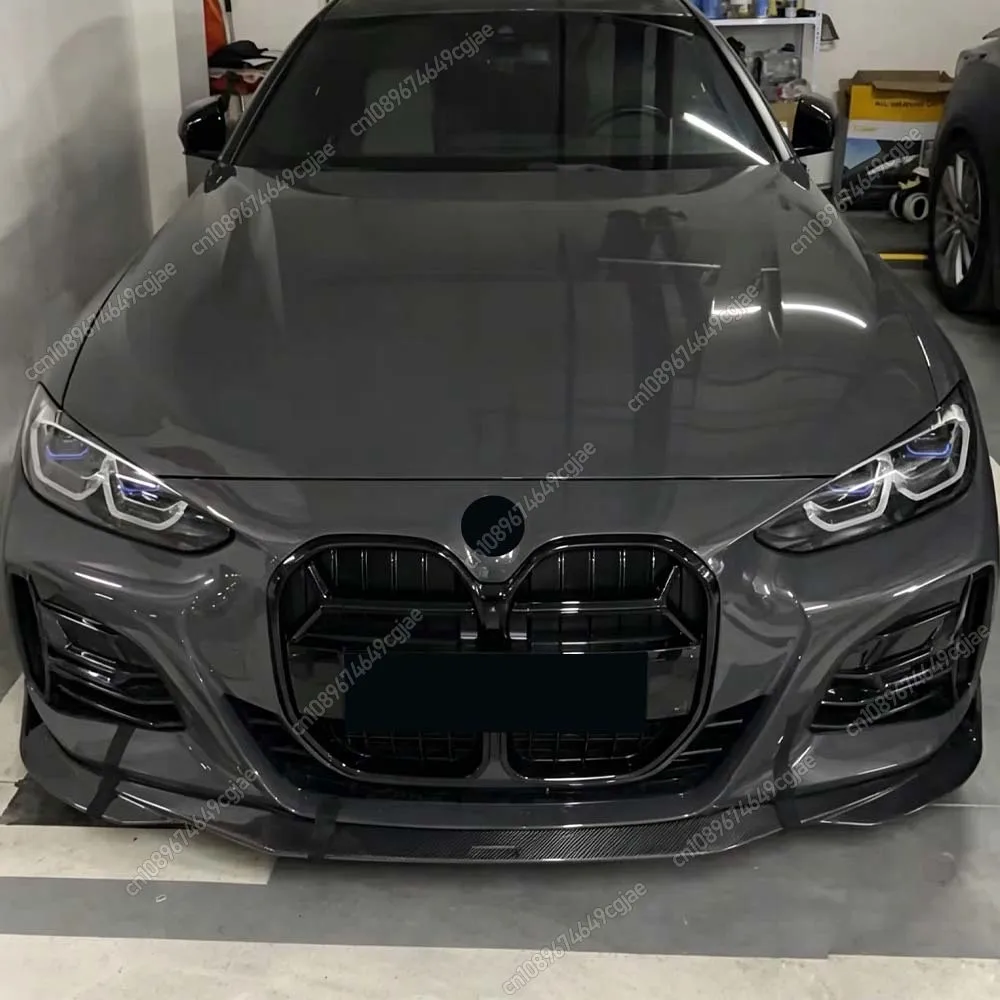 CSL Style Car Front Kidney Racing Grille With ACC ABS Gloss Black For BMW 4 Series G26 4-Door Gran Coupe 2021-2024 Body Kit Trim